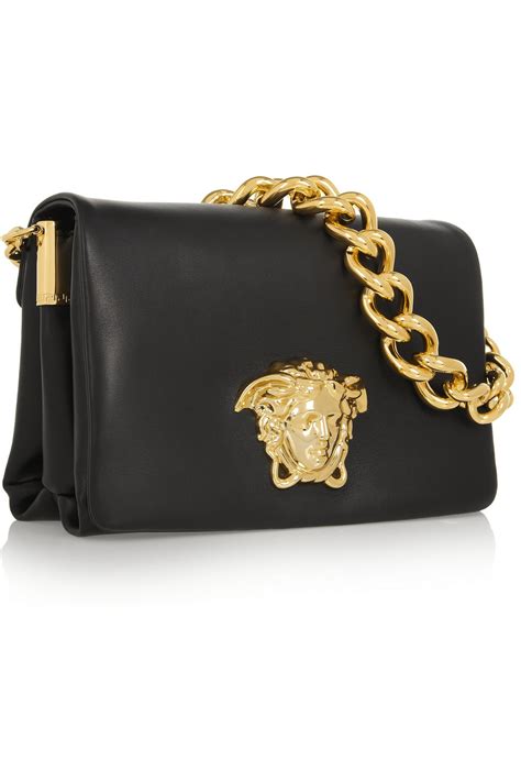 versace purse black|versace shoulder bag.